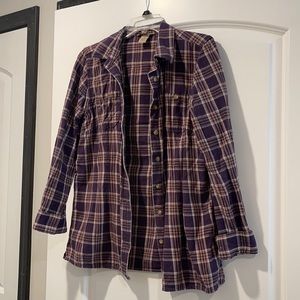 Duluth Trading Co purple flannel